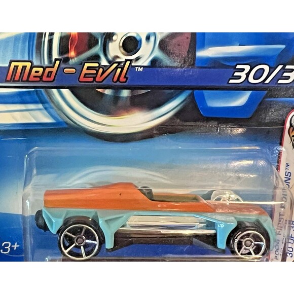 2006 Hot Wheels First Editions 30/38 MED-EVIL Aqua-Orange - Picture 4 of 6